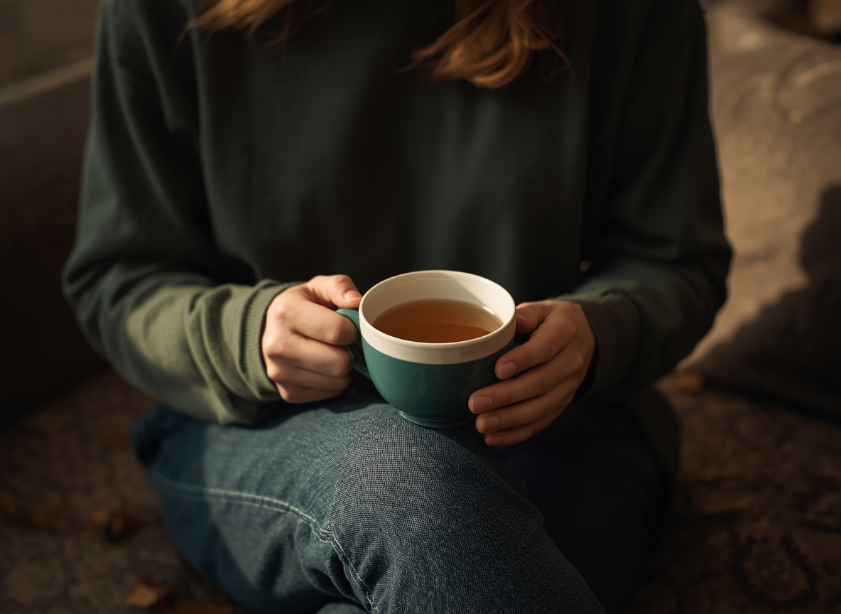 Woman holding a cup of tea